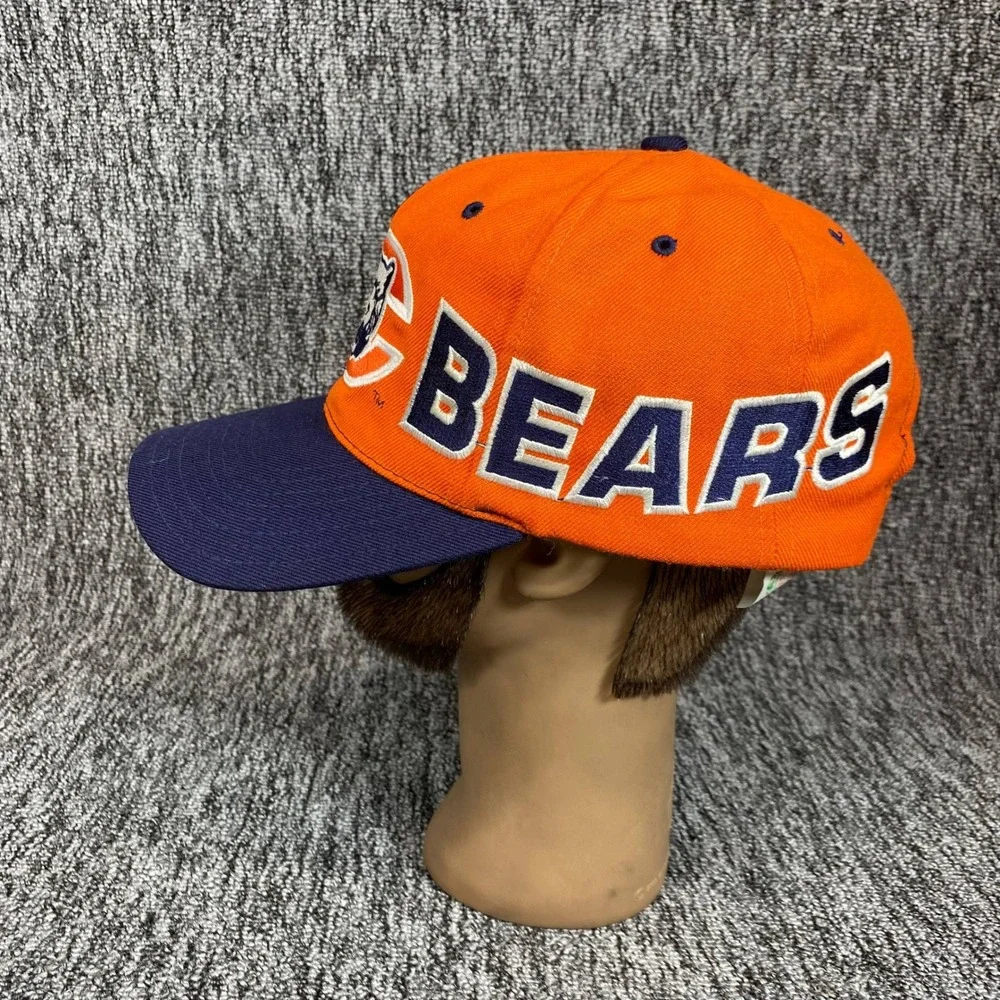 VTG 90s Chicago Bears American Needle CCM Split Color Snapback Hat Green Brim
